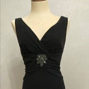 R&M Richards black fit and flare dress